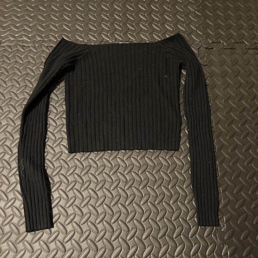 Honey pot black off the shoulder long sleeve S